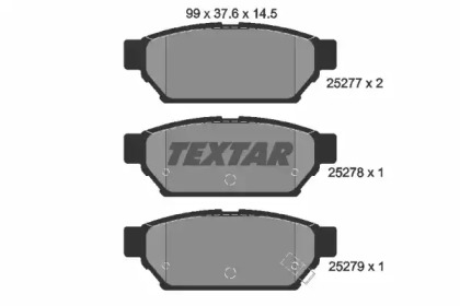 Комплект тормозных колодок TEXTAR 2527701