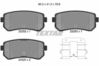 Комплект тормозных колодок TEXTAR 2529201