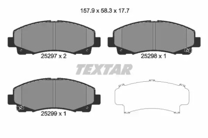 Комплект тормозных колодок TEXTAR 2529701