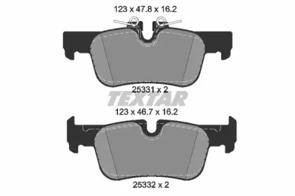 Комплект тормозных колодок TEXTAR 2533101