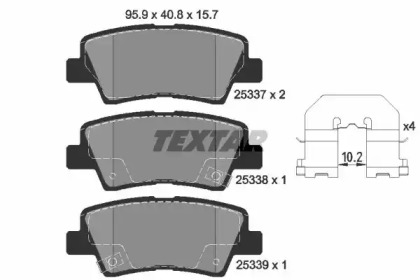 Комплект тормозных колодок TEXTAR 2533701