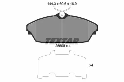Комплект тормозных колодок TEXTAR 2550801