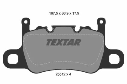 Комплект тормозных колодок, дисковый тормоз TEXTAR 2551203