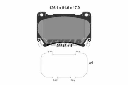 Комплект тормозных колодок TEXTAR 2551301