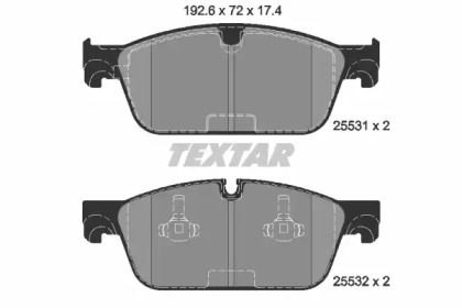 Комплект тормозных колодок TEXTAR 2553103