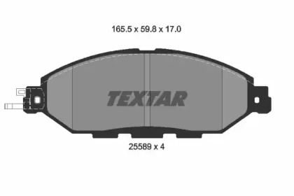 Комплект тормозных колодок TEXTAR 2558901