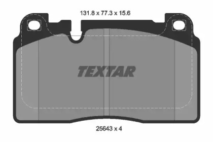 Комплект тормозных колодок TEXTAR 2564302