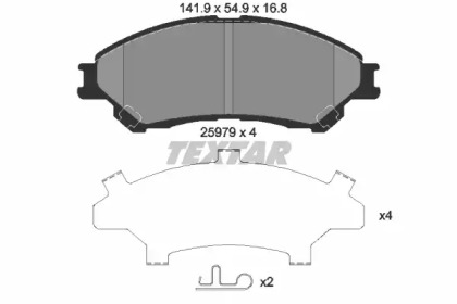 Комплект тормозных колодок TEXTAR 2597901