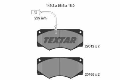 Комплект тормозных колодок TEXTAR 2901201