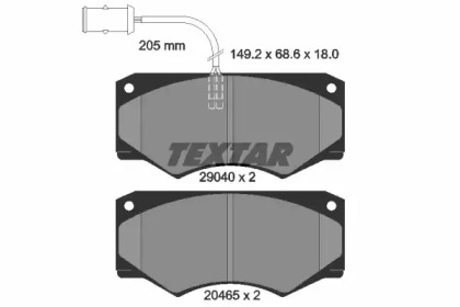 Комплект тормозных колодок TEXTAR 2904001