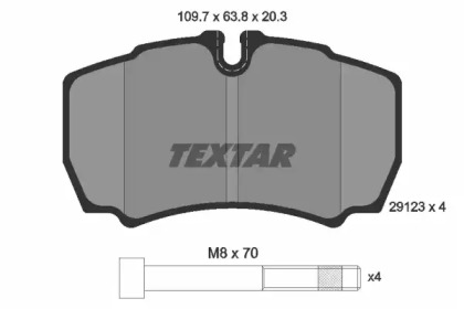 Комплект тормозных колодок TEXTAR 2912303