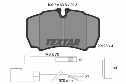 Комплект тормозных колодок TEXTAR 2912307