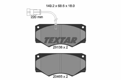 Комплект тормозных колодок TEXTAR 2913801