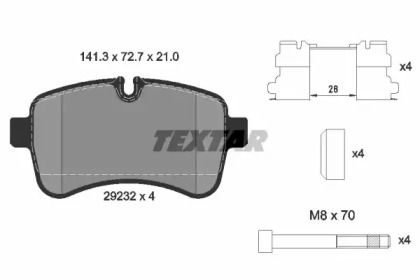 Комплект тормозных колодок TEXTAR 2923201