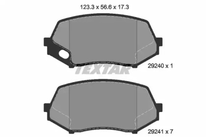 Комплект тормозных колодок TEXTAR 2924001