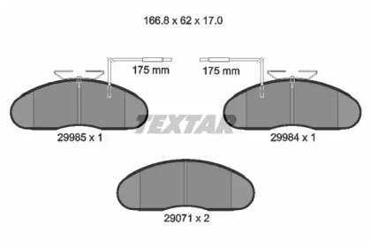 Комплект тормозных колодок TEXTAR 2998501