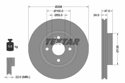 Тормозной диск TEXTAR 92103103