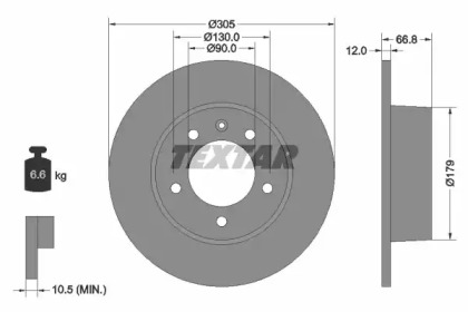 Тормозной диск TEXTAR 92111200