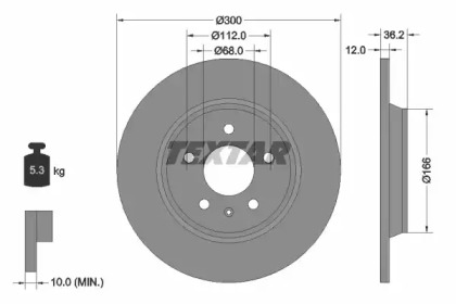 Тормозной диск TEXTAR 92160105