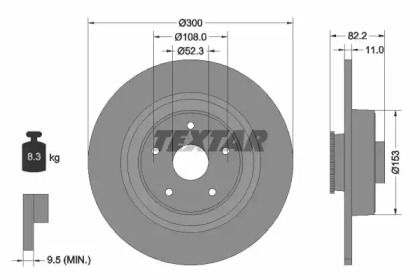 Тормозной диск TEXTAR 92175700