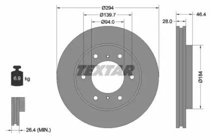 Тормозной диск TEXTAR 92180203