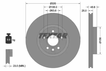 Тормозной диск TEXTAR 92282103