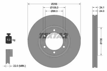 Тормозной диск TEXTAR 92289003