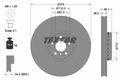 Тормозной диск TEXTAR 92290225