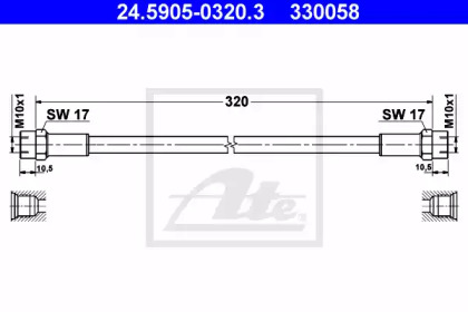 Шланг сцепления ATE 24.5905-0320.3