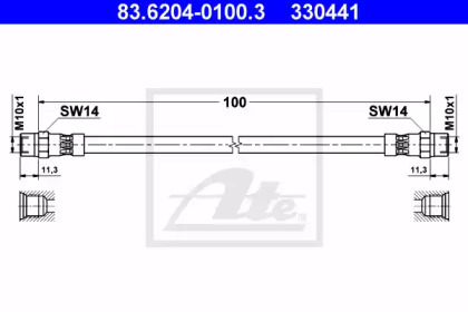 Шлангопровод ATE 83.6204-0100.3