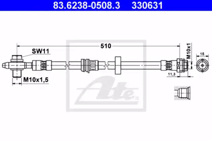 Шлангопровод ATE 83.6238-0508.3