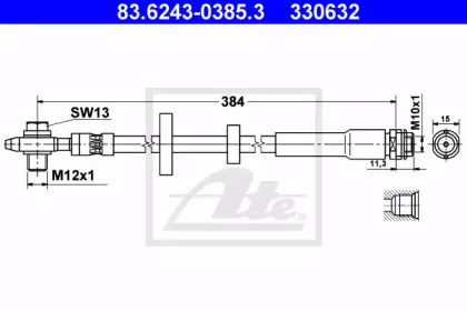 Шлангопровод ATE 83.6243-0385.3