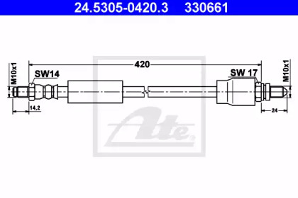Шлангопровод ATE 24.5305-0420.3