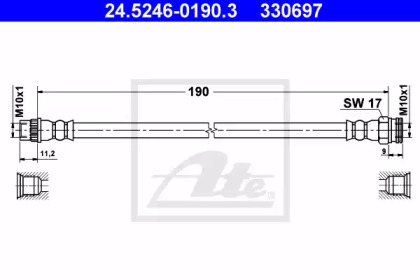 Тормозной шланг ATE 24.5246-0190.3