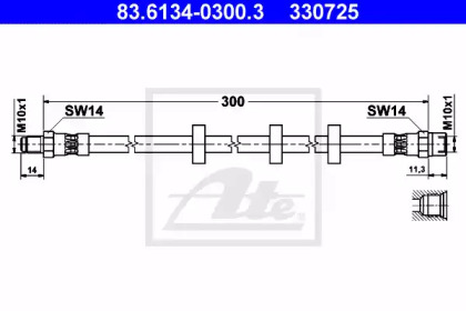 Шлангопровод ATE 83.6134-0300.3