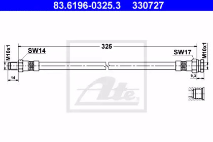 Шлангопровод ATE 83.6196-0325.3