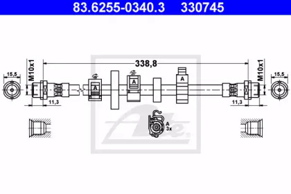 Шлангопровод ATE 83.6255-0340.3