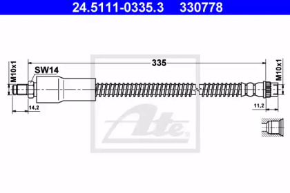 Тормозной шланг ATE 24.5111-0335.3