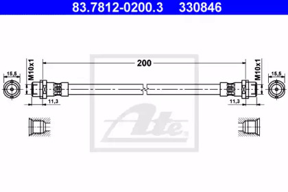 Шлангопровод ATE 83.7812-0200.3