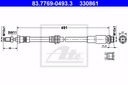 Шлангопровод ATE 83.7769-0493.3