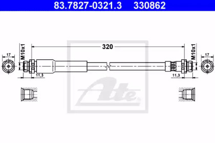 Шлангопровод ATE 83.7827-0321.3