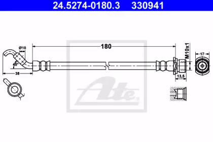 Тормозной шланг ATE 24.5274-0180.3