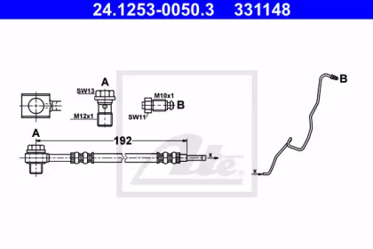 Шлангопровод ATE 24.1253-0050.3