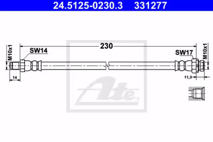 Тормозной шланг ATE 24.5125-0230.3