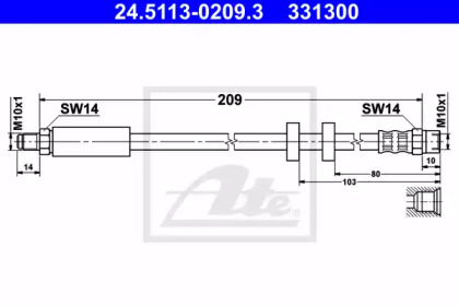 Шлангопровод ATE 24.5113-0209.3