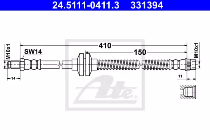 Тормозной шланг ATE 24.5111-0411.3