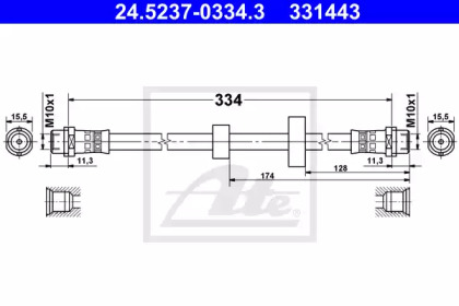 Шлангопровод ATE 24.5237-0334.3