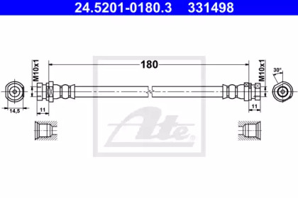 Тормозной шланг ATE 24.5201-0180.3