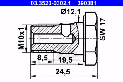 Болт ATE 03.3520-0302.1