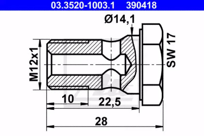 Болт ATE 03.3520-1003.1